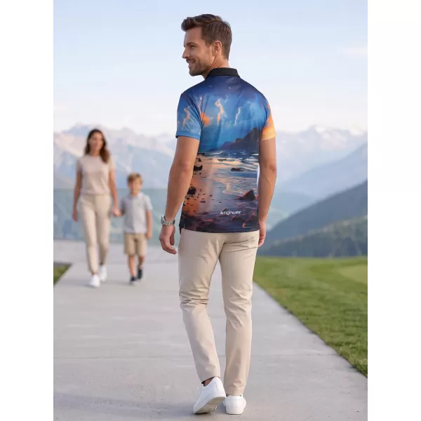  Tricou funcțional pentru bărbați cu guler premium ALTISPORT VOJ/ALM116TR05 BANCAR 