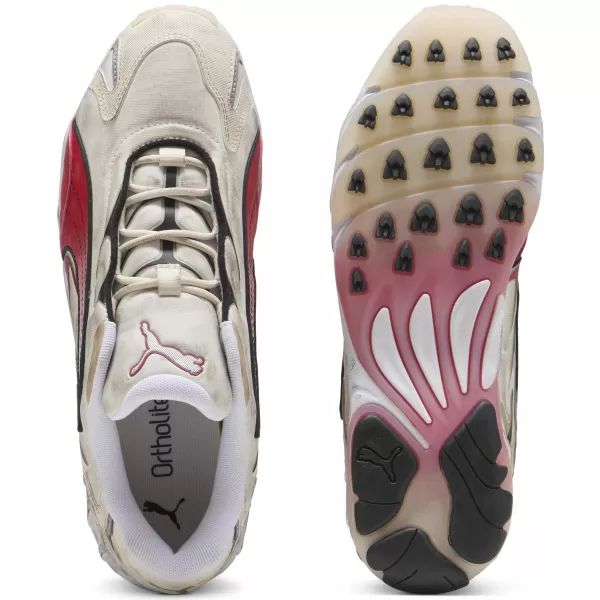  Pantofi pentru bărbați PUMA INHALE DISTRESSED 40453202 ZĂPADĂ ALPINĂ/PENTRU TOATE TIMPURILE ROȘII 