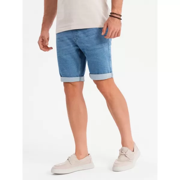 Pantaloni scurţi OMBRE OM-SRDS-0161 ALBASTRU DESCHIS 