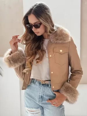 Geaca de dama DSTREET TY5139 CARAMEL
