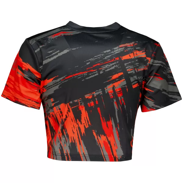  Crop top de damă premium ALTISPORT VOJ/ALW010TR07 ČERNOČERVENÁ NEGRU ȘI ROȘU 