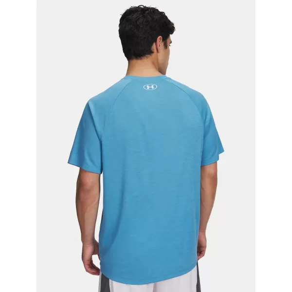  Tricou pentru bărbați UNDER ARMOUR UA TECH TEXTURED SS 1382796-453 ALBASTRU 