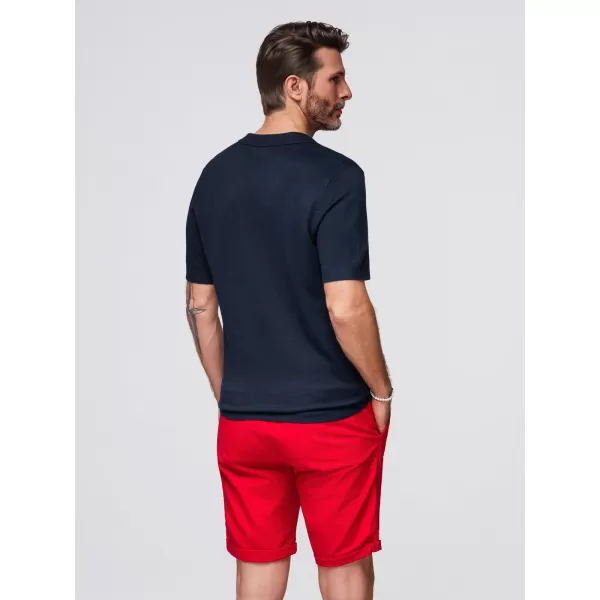  Tricou pentru bărbați OMBRE OM-POSS-0159 ALBASTRU MARIN 