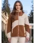 Hanorac de damă din fleece ALTISPORT GERI BEJ/MARO