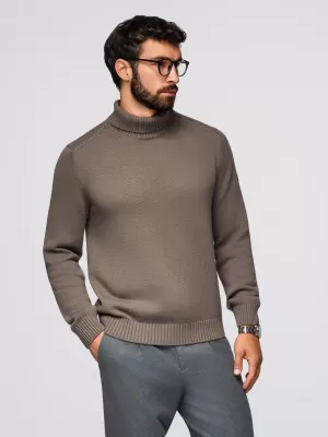 Pulover pentru bărbați OMBRE OM-SWTN-0163 GRI-MARO