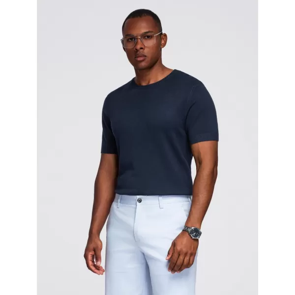  Tricou pentru bărbați OMBRE OM-TSCT-0252 ALBASTRU MARIN 
