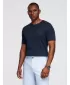 Tricou pentru bărbați OMBRE OM-TSCT-0252 ALBASTRU MARIN