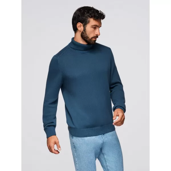  Pulover pentru bărbați OMBRE OM-SWTN-0163 ALBASTRU ÎNCHIS 