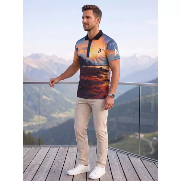  Tricou funcțional pentru bărbați cu guler premium ALTISPORT VOJ/ALM116TR05 BANCAR 