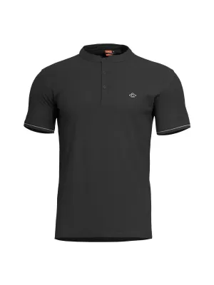 tricou PENTAGON LEVANTES HENLEY T-SHIRT STRIPES K09025 NEGRU