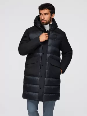 Palton pentru bărbați OMBRE OM-JALJ-0308 NEGRU