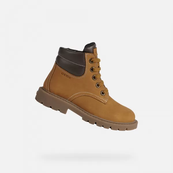  Botine pentru baieti GEOX SHAYLAX J16FAB032BCC0930 MARO DESCHIS 