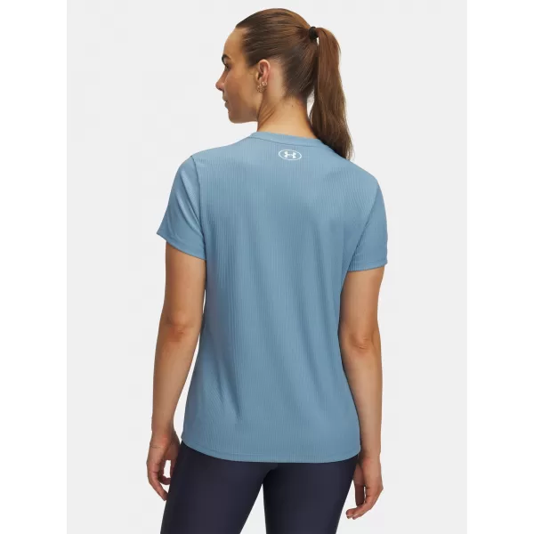 Tricou pentru femei UNDER ARMOUR TECH RIB SSC 1389852-418 ALBASTRU 