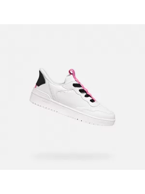 Adidași pentru fete GEOX WASHIBA FAST IN J56NSA05415C0563 ALB