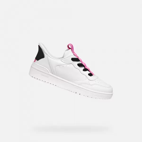  Adidași pentru fete GEOX WASHIBA FAST IN J56NSA05415C0563 ALB 