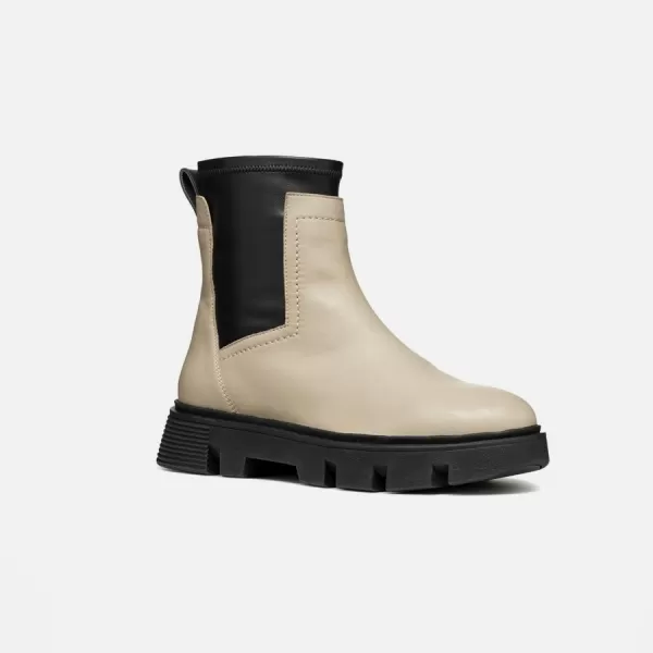  Pantofi de dama cu siret GEOX VILDE CREMOS 