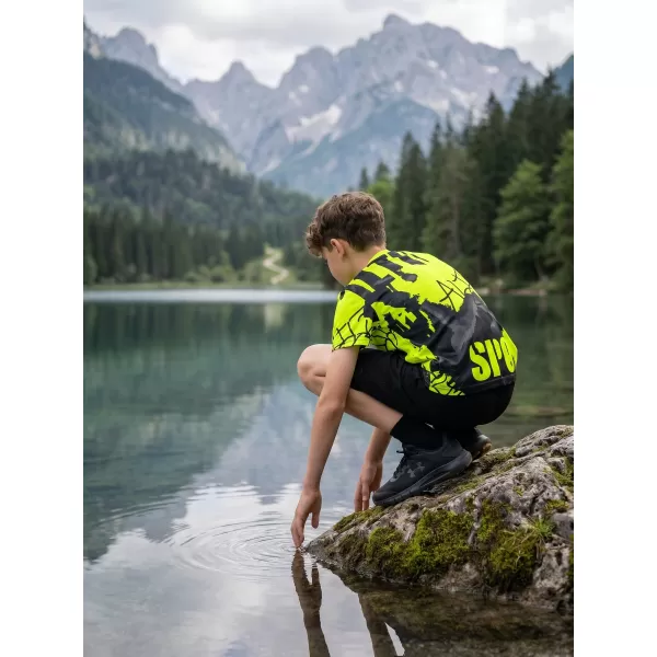  Premium funcțional pentru copii ALTISPORT VOJ/ALK076TR01 NEGRU/FLUO YELLOW 