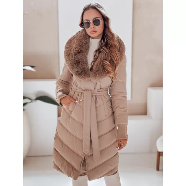  Geacă pentru doamne DSTREET TY5077 CARAMEL 