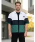 Cămașă premium pentru bărbați ALTISPORT VOJ/ALM051KOS01 ALB VERDE