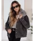 Geacă pentru doamne DSTREET FURDENIM TY5185 GRI ÎNCHIS