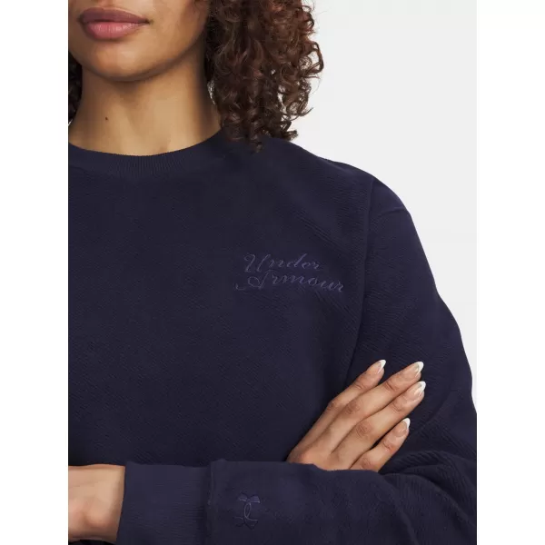  Hanorac de dama UNDER ARMOUR ICON TERRY VARSITY CREW ALBASTRU 