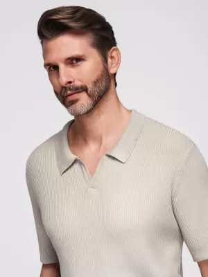 Tricou pentru bărbați OMBRE OM-POSS-0160 GRI DESCHIS