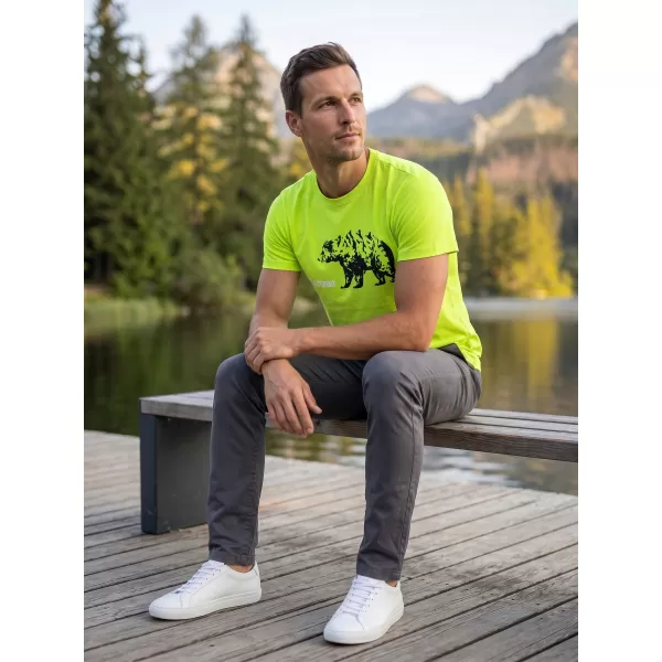  Tricou pentru bărbați cu mâneci scurte ALTISPORT ALM193129 LĂMÂIE VERDE 