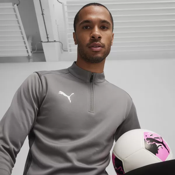  Cămaşă PUMA TEAMGOAL TRAINING 1/4 ZIP TO 658629_13 FONTĂ/ALB/GRI DE UMBRĂ 