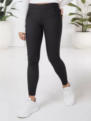 Pantalonii pentru doamne DSTREET UY2732 NEGRU