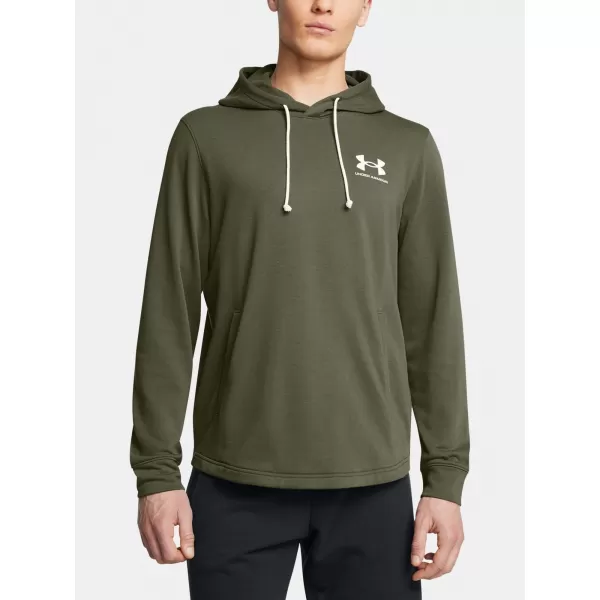  Hanorac pentru bărbați UNDER ARMOUR UA RIVAL TERRY LC HD 1370401-390 VERDE 