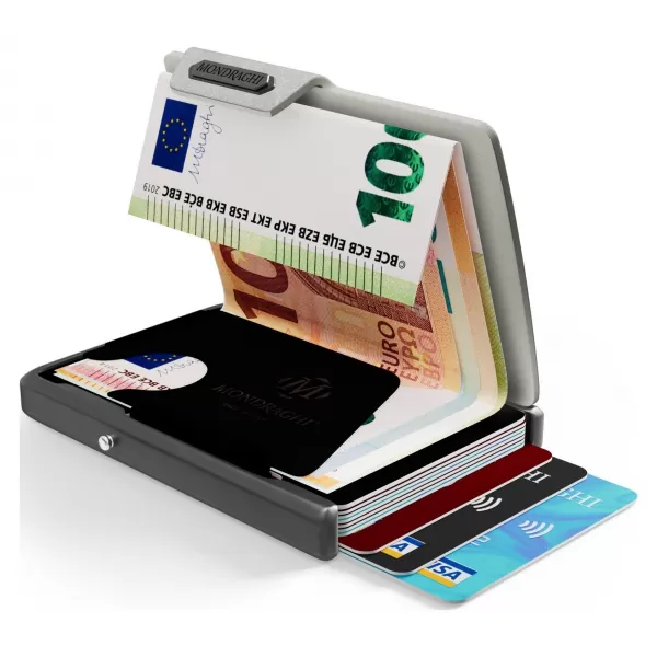  Portofel MONDRAGHI SAFFIANO ARGINT 