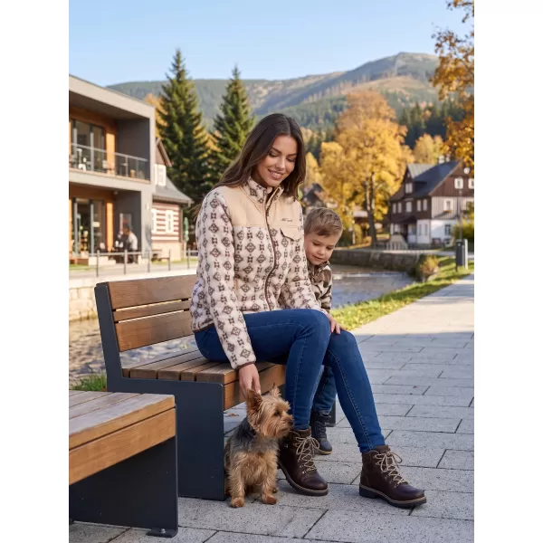  Hanorac de damă din fleece ALTISPORT GENESIS BEJ 