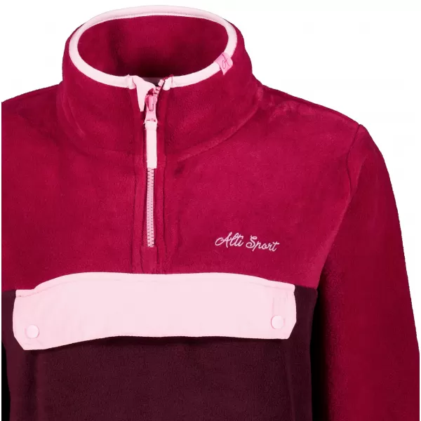  Hanorac de damă din fleece ALTISPORT GEMMY BURGUNDIA 