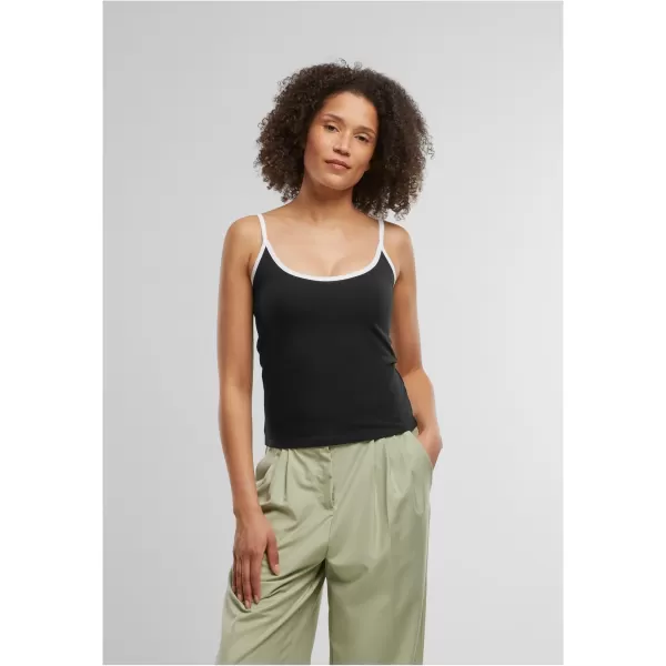  Maieu de damă URBAN CLASSICS TB7485A NEGRU/ALB/ALB/NEGRU 