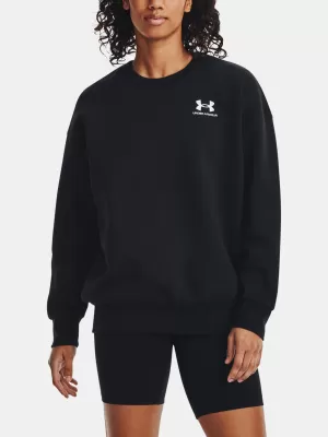 Hanorac de dama UNDER ARMOUR ESSENTIAL FLC OS CREW 1379475-001 NEGRU