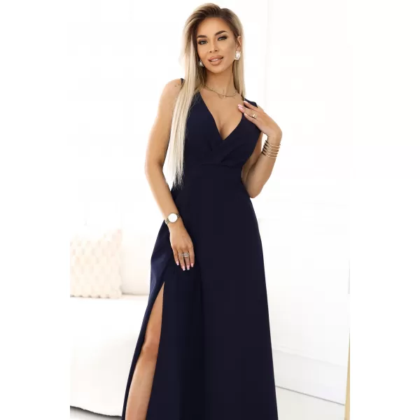  Rochie NUMOCO 634-1 ALBASTRU ÎNCHIS 
