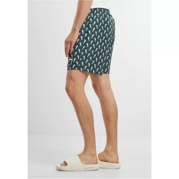  Pantaloni scurți de baie URBAN CLASSICS TB2679 MELANGE GRI ÎNCHIS 