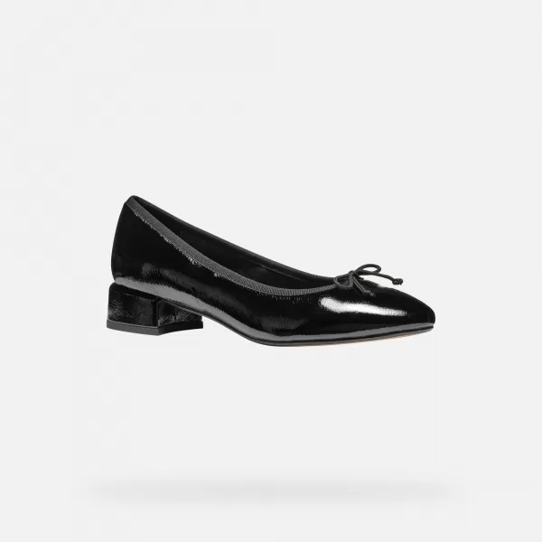  Pantofi de dama cu toc GEOX FLORETIA NEGRU 