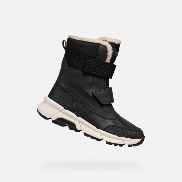  Botine pentru baieti GEOX FLEXYPER PLUS J46LCF0MEFUC9999 NEGRU 