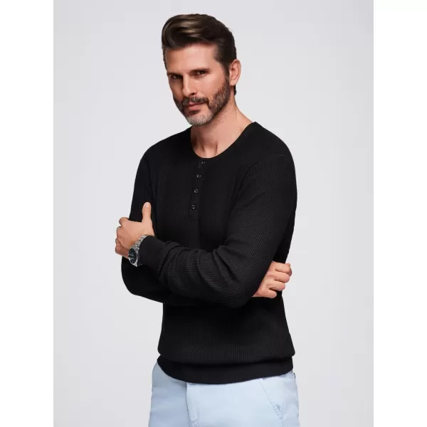  Pulover pentru bărbați OMBRE OM-SWSW-0182 NEGRU 