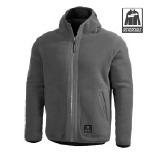  Hanorac fleece PENTAGON IANOS SHERPA 2 K09057 NEGRU/GRI LUP 