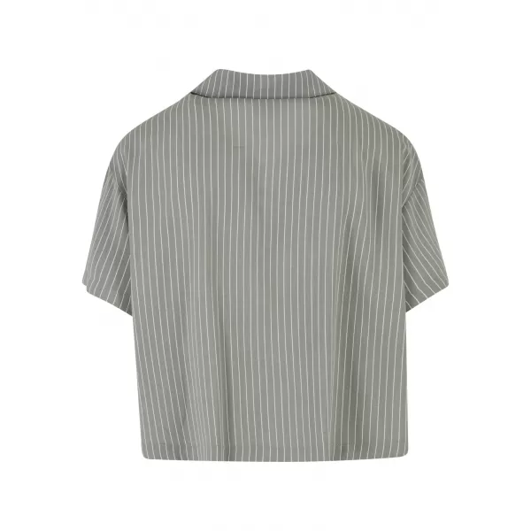  Cămașă de damă URBAN CLASSICS TB4365 MĂSLINIU PAL/ALB 