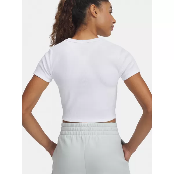  Tricou pentru femei UNDER ARMOUR UA RIVAL RIB BABY TEE 6000264-100 ALB 