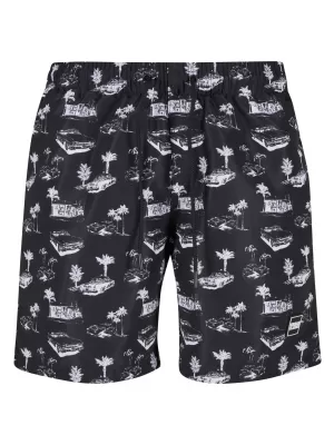 Pantaloni scurți de baie URBAN CLASSICS TB2679 NEGRU/ALB