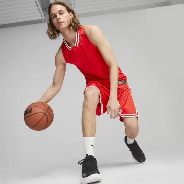  Jersey pentru bărbați PUMA HOOPS TEAM GAME JERSEY 67662804 PUMA RED 