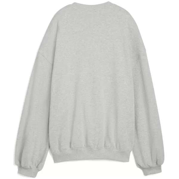  Panoul pentru doamne PUMA X ROSÉ OVERSIZED CREW 63380310 HEATHER GRI DESCHIS 