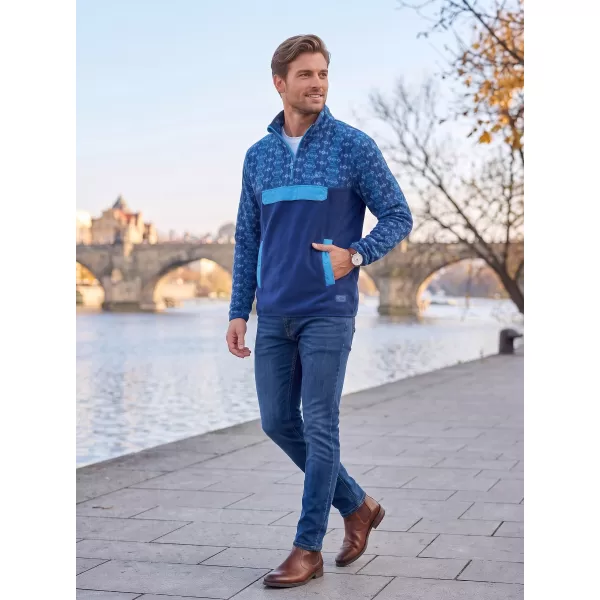  Hanorac pentru bărbați din fleece ALTISPORT GARM ALBASTRU 