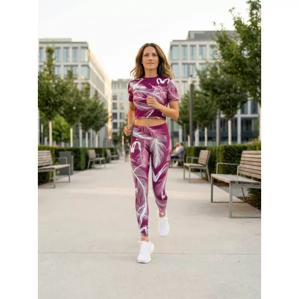  Crop top de damă premium ALTISPORT VOJ/ALW001TR07 FUCSIE 