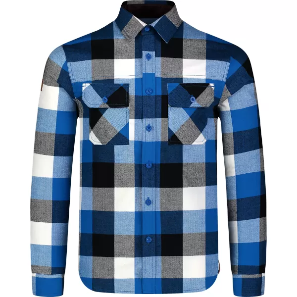 Cămașă de flanelă NORDBLANC QUANTUM NBSSM8243 ALBASTRU 