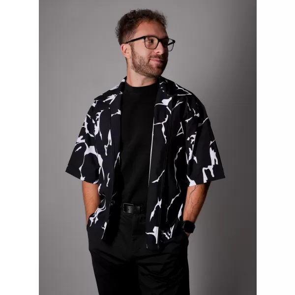  Cămașă premium pentru bărbați ALTISPORT VOJ/ALM052KOS01 NEGRU 